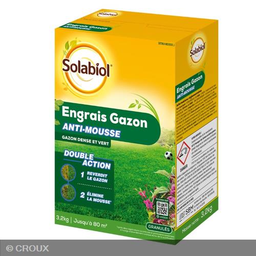 ENGRAIS Gazon anti-mousse 3.2kg engrais gazon anti-mousse